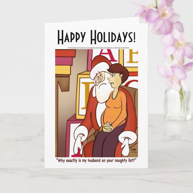 Carte de voeux Naughty List Holidays (Orchidée)