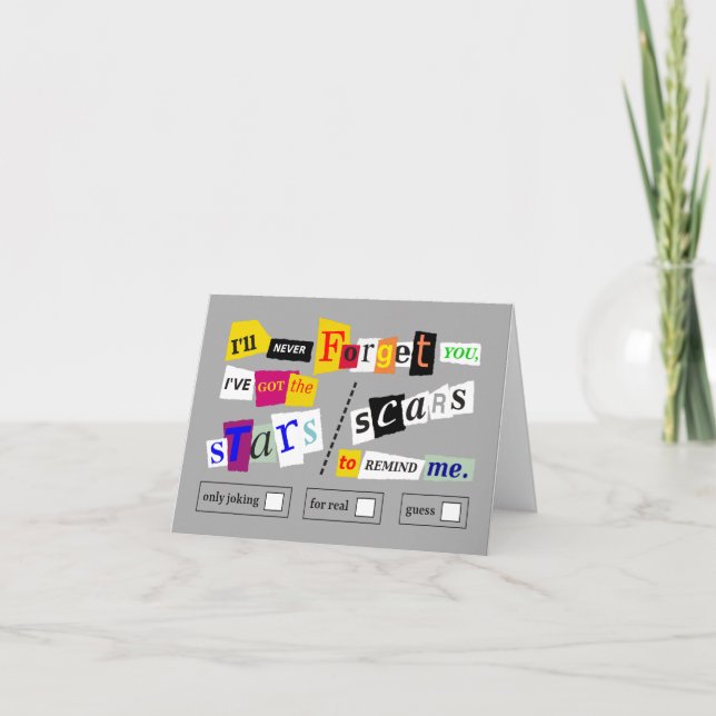 Carte de vœux "Ne vous oubliez pas" (Devant)