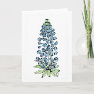 Carte de voeux - NGA Watercolor - Texas Blue Bonne