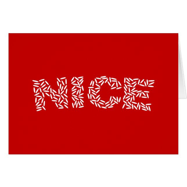 Carte de voeux Nice Rice (Devant horizontal)