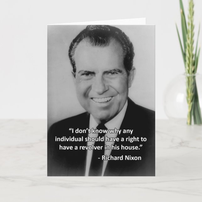Carte de voeux Nixon Anti-Gun (Devant)