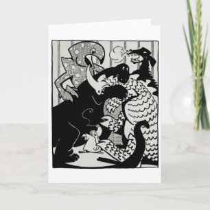 Carte de voeux "Noah et les dinosaures"