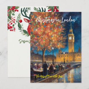 Carte de voeux "Noël à Londres"