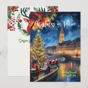 Carte de voeux "Noël à Venise"
