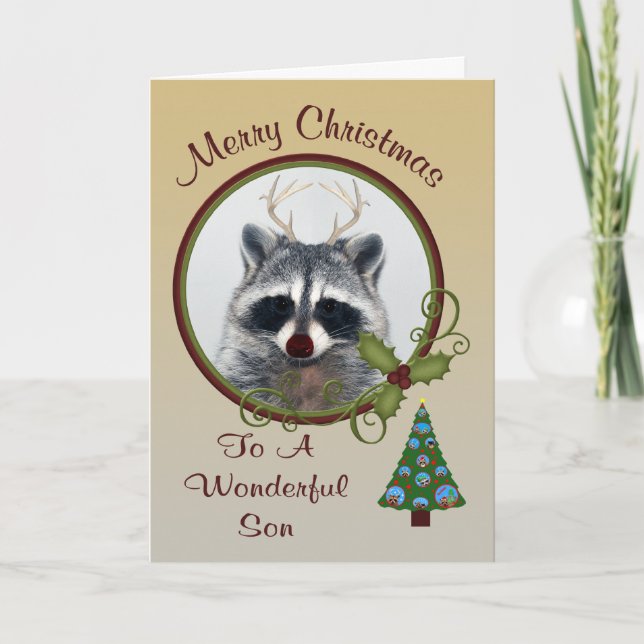 Carte de voeux Noël au fils (Devant)