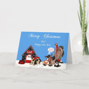 Carte de voeux Noël aux Amoureux des animaux