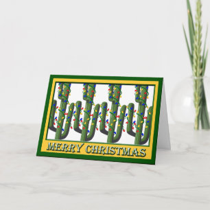 Carte de voeux Noël Cactus Sud-Ouest