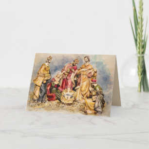 Carte de voeux Noël de la crèche
