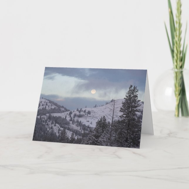 Carte de voeux Noël Eve Moon (Devant)