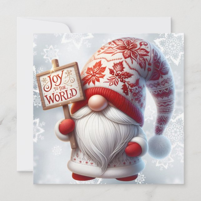 Carte de voeux Noël Gnome (Devant)