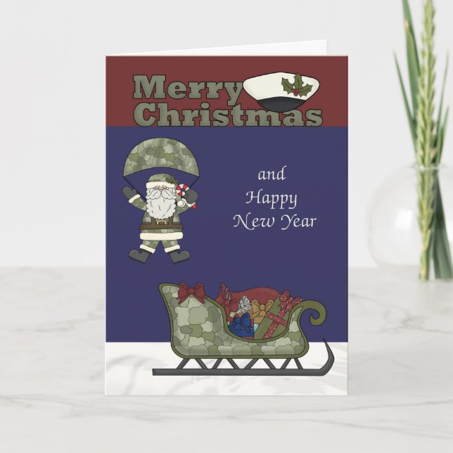 Carte de voeux Noël, Marines (Devant)