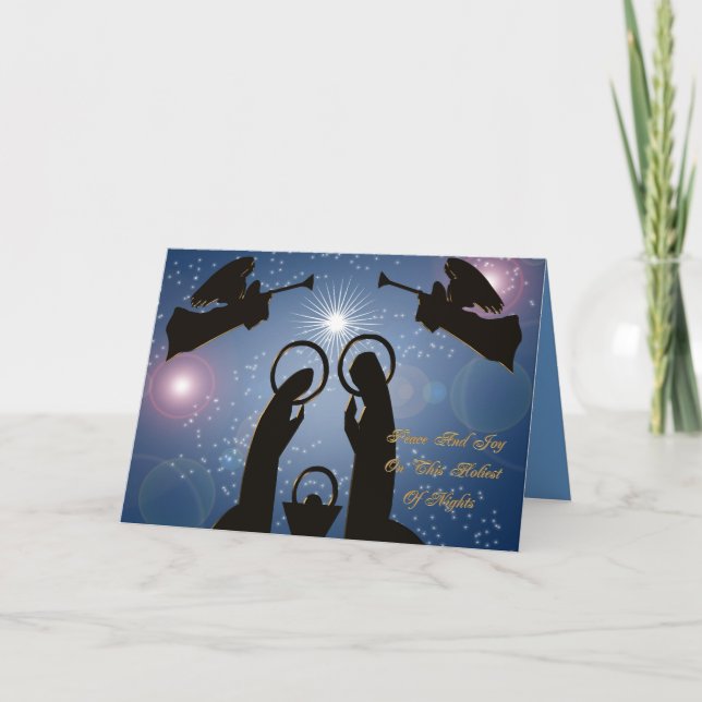Carte de voeux Noël Nativité (Devant)