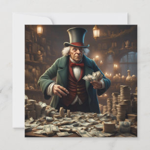 Carte de voeux Noël Scrooge