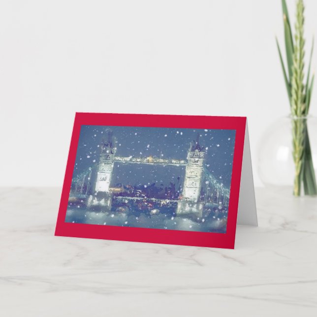 Carte de voeux/Noël Tower Bridge (Devant)