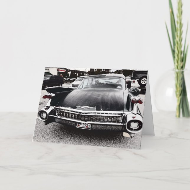 Carte de voeux noire de Cadillac (Devant)