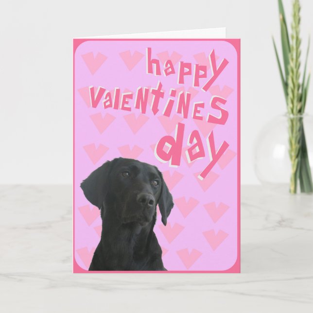 Carte de voeux noire de heureuse Sainte-Valentin (Devant)
