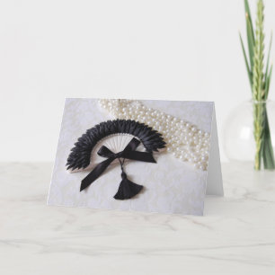 Carte de voeux noire et blanche