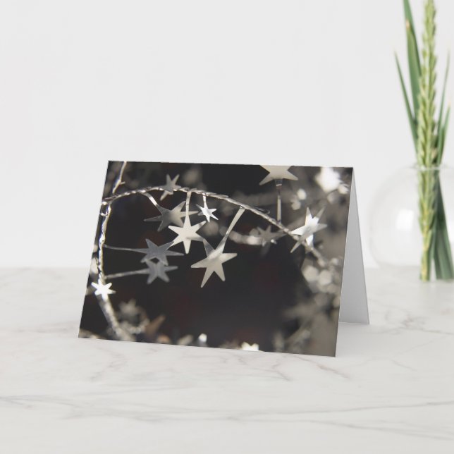 Carte de voeux/note pour Noël étoilé (Devant)