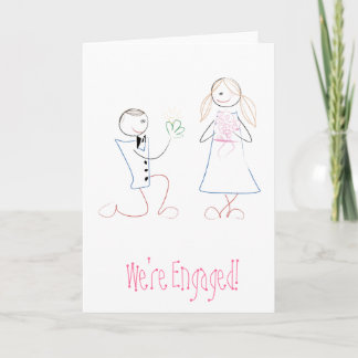 Carte de vœux "Nous sommes fiancés !"
