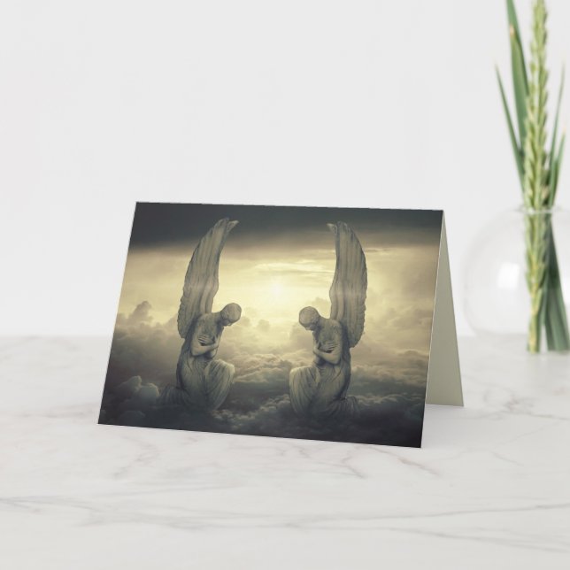 carte de voeux nuage anges (Devant)