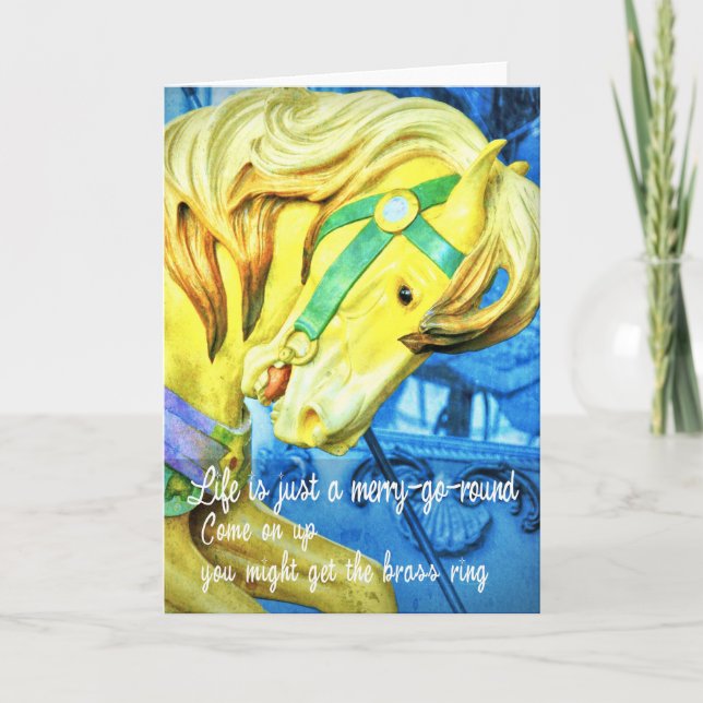 Carte de voeux NYC GOLDEN STEED (Devant)