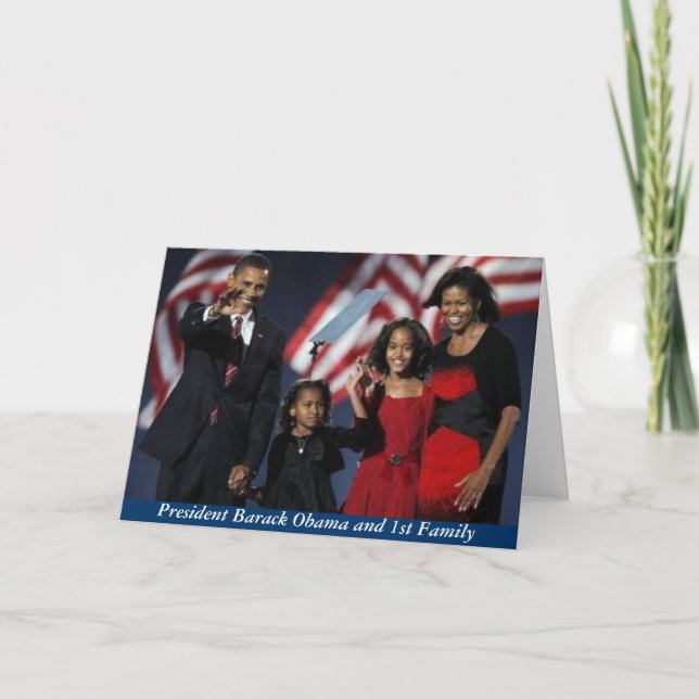 Carte de voeux Obama 44ème famille (Devant)