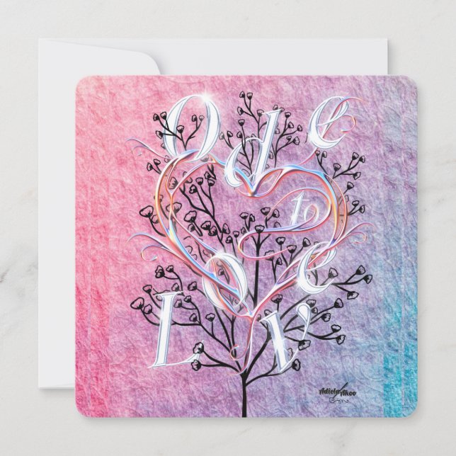 Carte de voeux Ode to Love par la poète Adiela Ako (Devant)