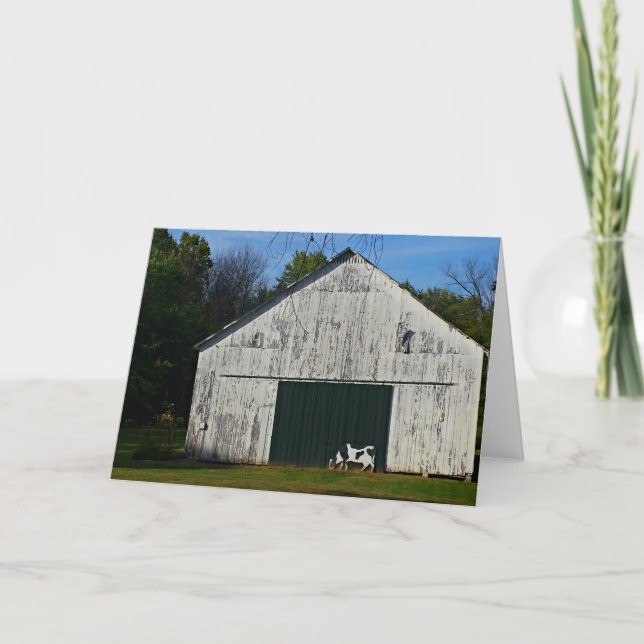 Carte de voeux Old White Barn (Devant)