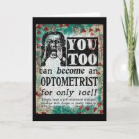Carte de voeux Optométriste - Drôle Annonce Vintag