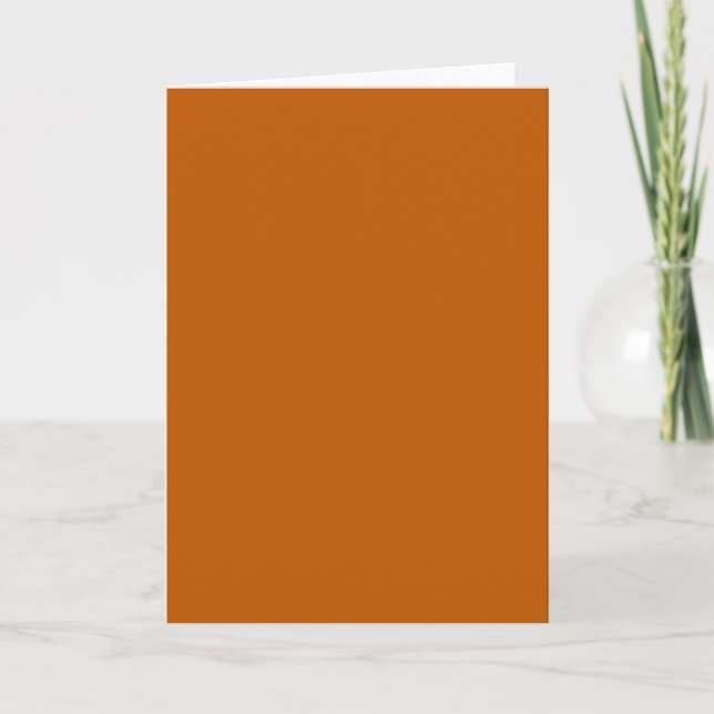 Carte de voeux orange brûlé (Devant)
