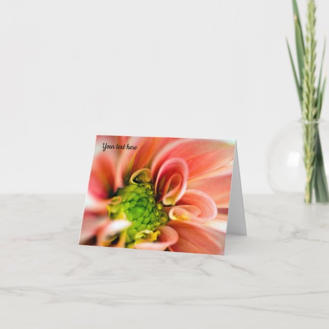 Carte de voeux Orange Dahlia (Devant)
