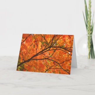Carte de voeux orange du feu