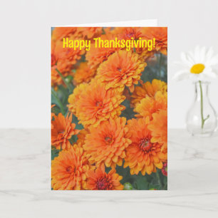 Carte de voeux Orange Fleur maman Thanksgiving