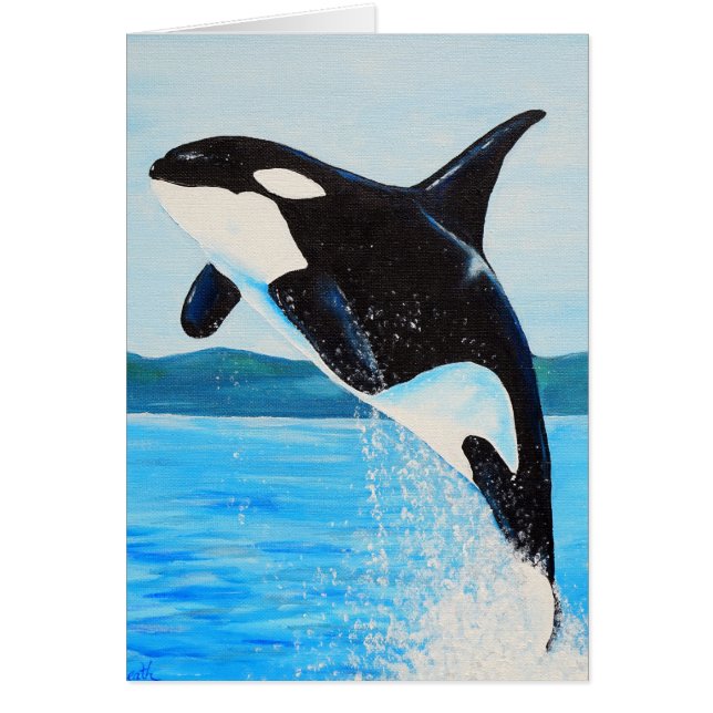 Carte de voeux Orca Painting (Devant)