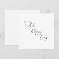 Carte de vœux ornée d'un cœur 'Oh Happy Day'