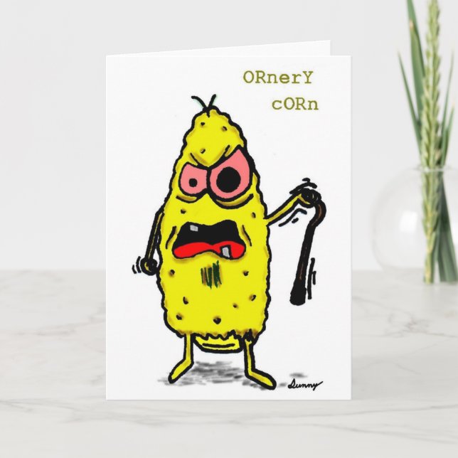 Carte de voeux Ornery Corn (Devant)