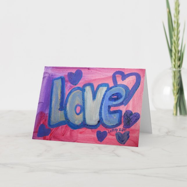 Carte de vœux ou cartes de notes Love Sweet Candy (Devant)