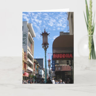 Carte de voeux ou note de Neon Buddha San Francisc