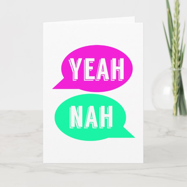 Carte de voeux Ouais Nah - Humour Kiwi (Devant)