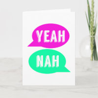 Carte de voeux Ouais Nah - Humour Kiwi