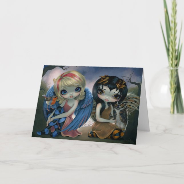 Carte de voeux "Owlyn and Robyn" (Devant)