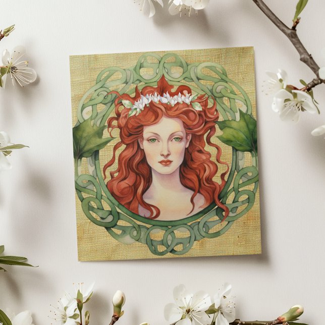 Carte de vœux païenne de la couronne d'Imbolc de S (Créateur téléchargé)