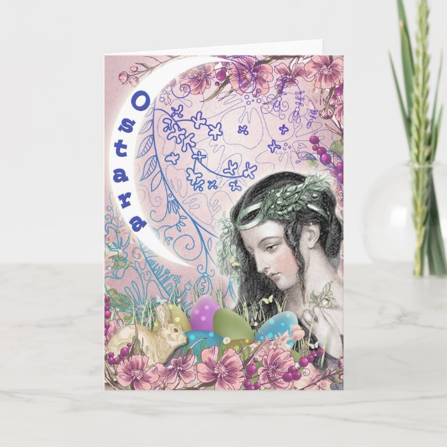 Carte de voeux païenne d'Ostara (Devant)