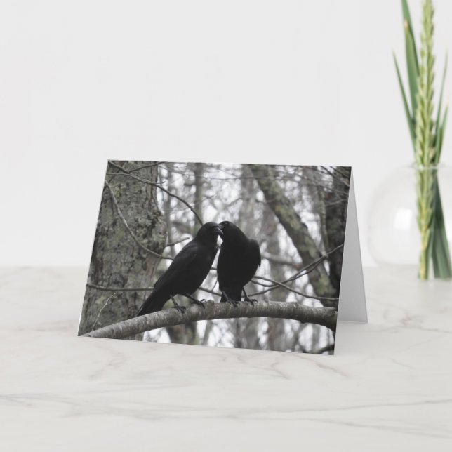 Carte de voeux Pair Crow, Blank Inside (Devant)