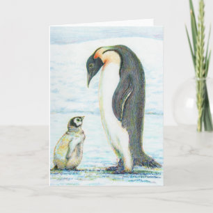 Carte de voeux paisible de pingouin