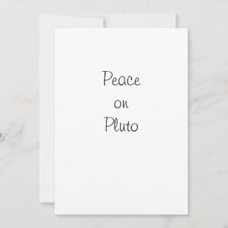 Carte de vœux Paix sur Pluton