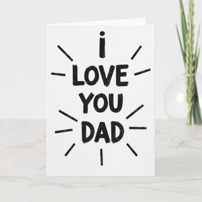 Carte de vœux Papa coup de pinceau (Devant)