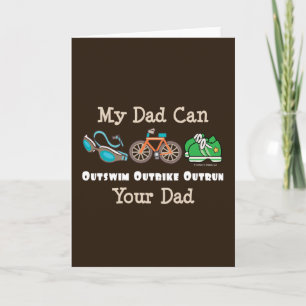Carte de voeux Papa Outswim Outbike Outtrun Triath