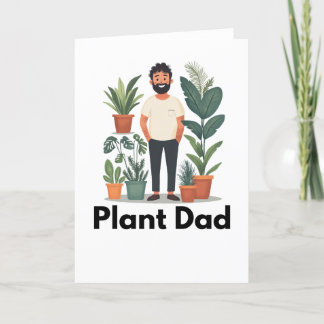 Carte de voeux papa plante