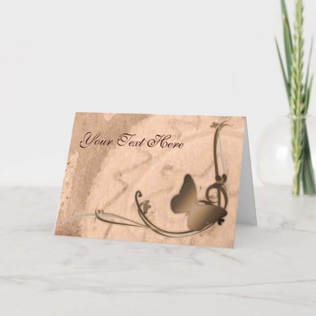 Carte de voeux papillon (Devant)